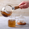 Crystalia Handmade Glass Coffee Mug with Cookie Tray